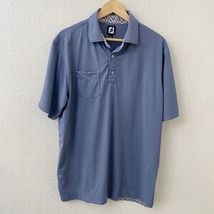 FootJoy Polo Shirt Large Blue Embroidered Sugar Tree Golf Club